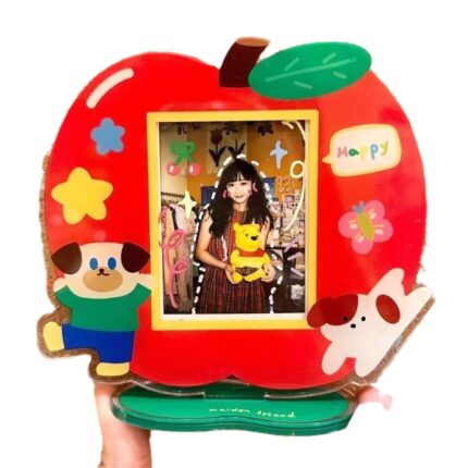 caleb puppy apple snapchat three inch small card acrylic photo frame desktop decoration