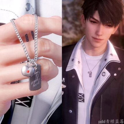 Love and Deep Space caleb stainless steel anodized solid non-tarnish titanium necklace