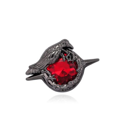 sylus pass raven gemstone brooch