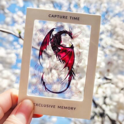 sylus transparent dragon acrylic card
