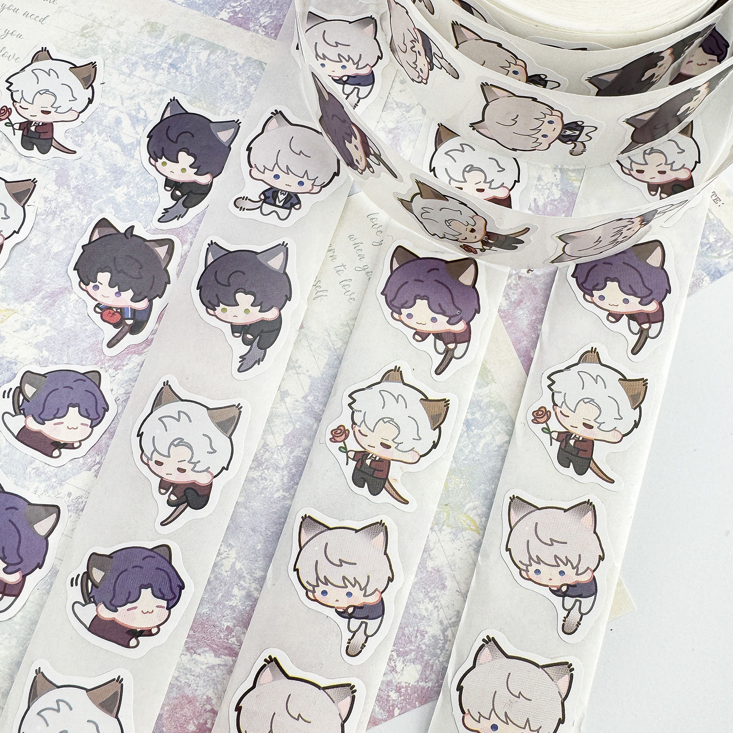 Love and Deep Space Cat Stickers