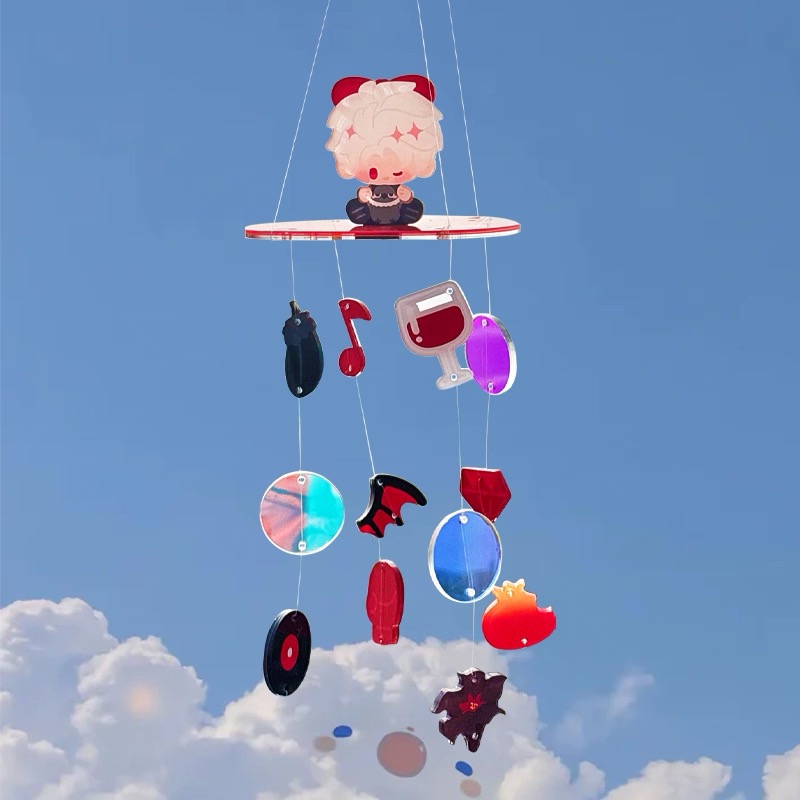 Love and Deep Space Acrylic Wind Chime Pendant